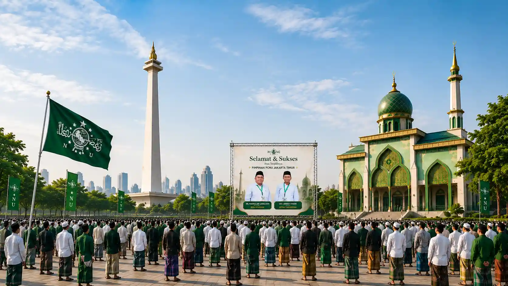 Kebersamaan pengurus dan warga PCNU Pengurus Cabang Kabupaten Bantul